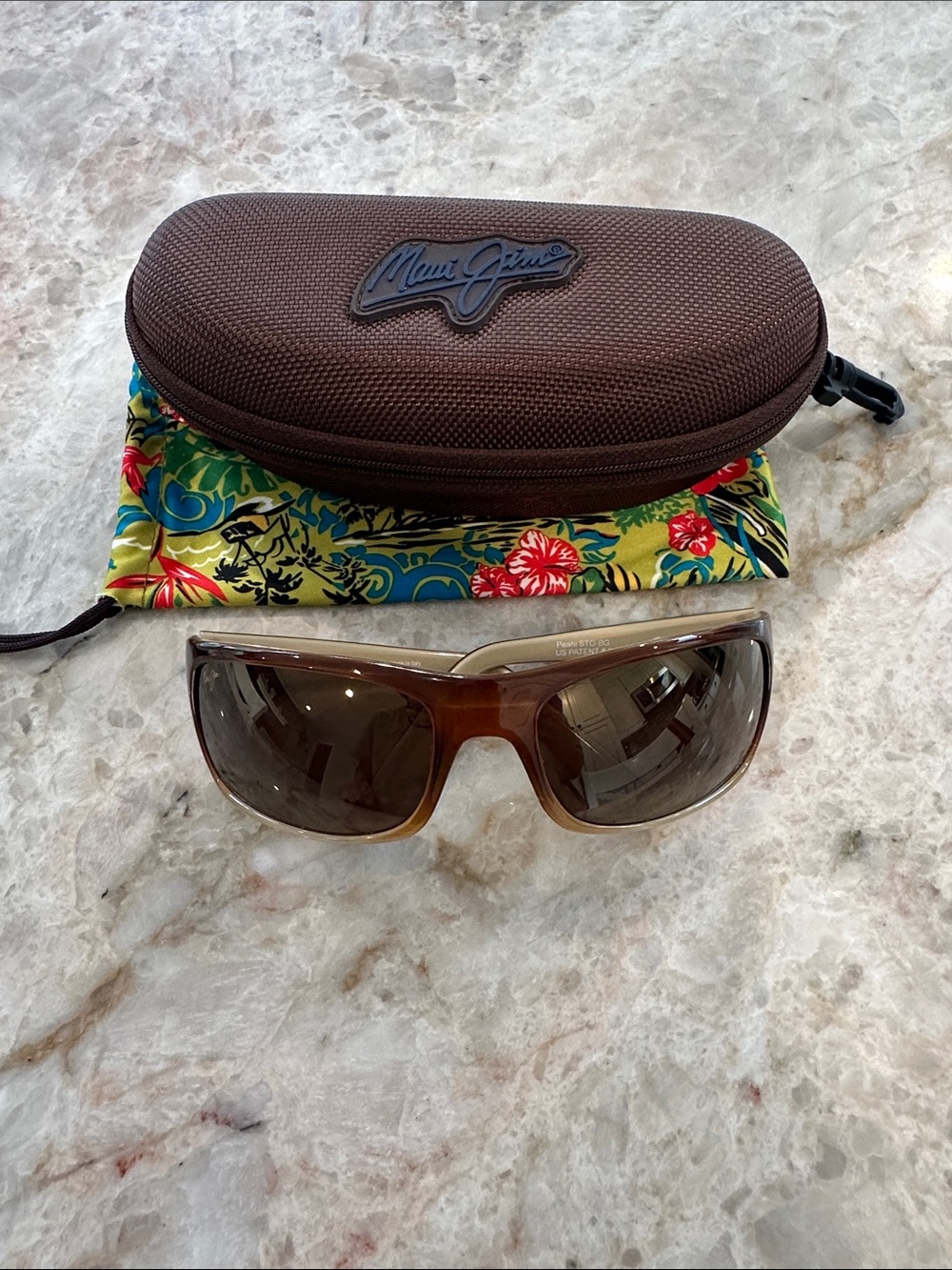 Maui Jim MJ-202-70 Polarized Sunglasses 65mm w/ Case & Pouch